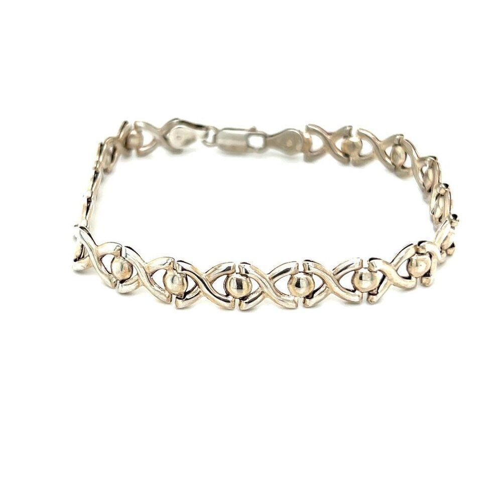 Silver 925 XOXO‎ Pattern Bracelet